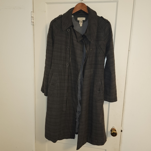 Converse Jackets & Blazers - Converse x John Varvatos size US1 small brown and black Plaid Trench Coat.